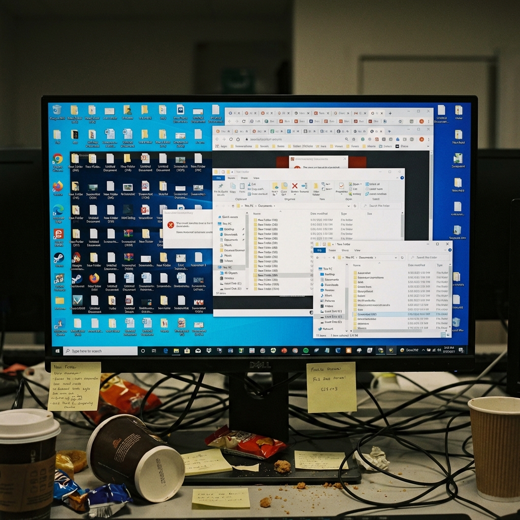 Unordentlicher Desktop